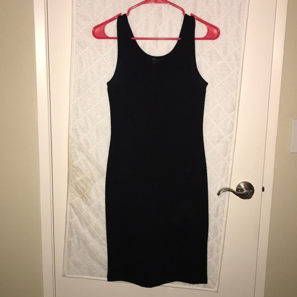 Forever 21 black midi dress